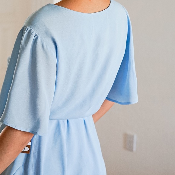 Public Desire Blue Wrap Dress - Picture 5 of 13